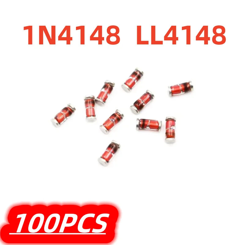 100Pcs/lot SMD 1N4148 LL4148 4148 LL34 1206 Package Switching Diodes