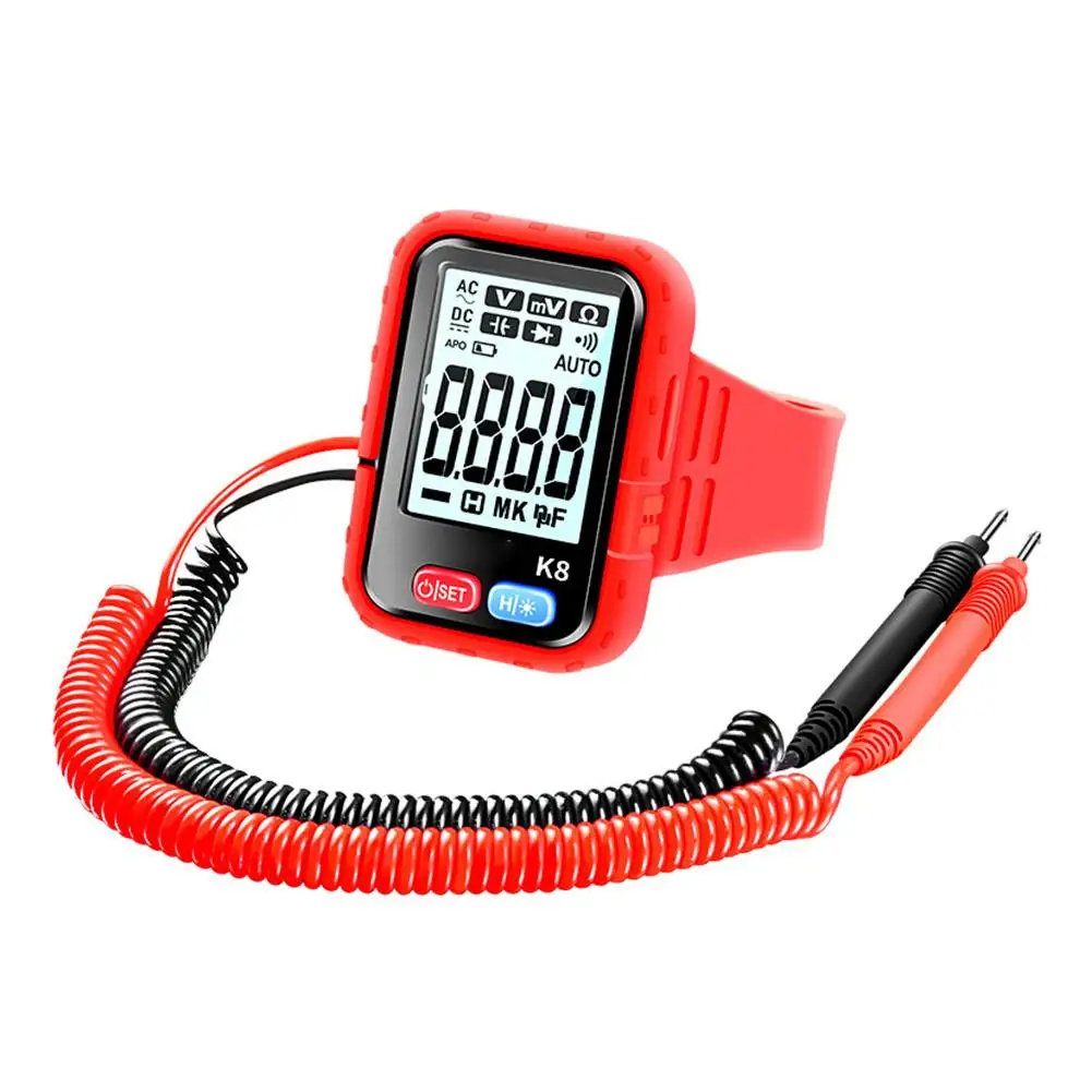 Mini Digital Watch Multimeter, High Precision Resistance & Continuity Tester, Rechargeable, Solves Bulky Tool Carrying/Inaccurat