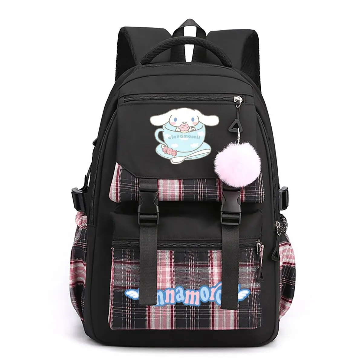

Милый школьный рюкзак с принтом Cinnamoroll, женский дорожный рюкзак для девочек, детский школьный рюкзак для студентов-подростков, сумки Cinnamoroll, подарок