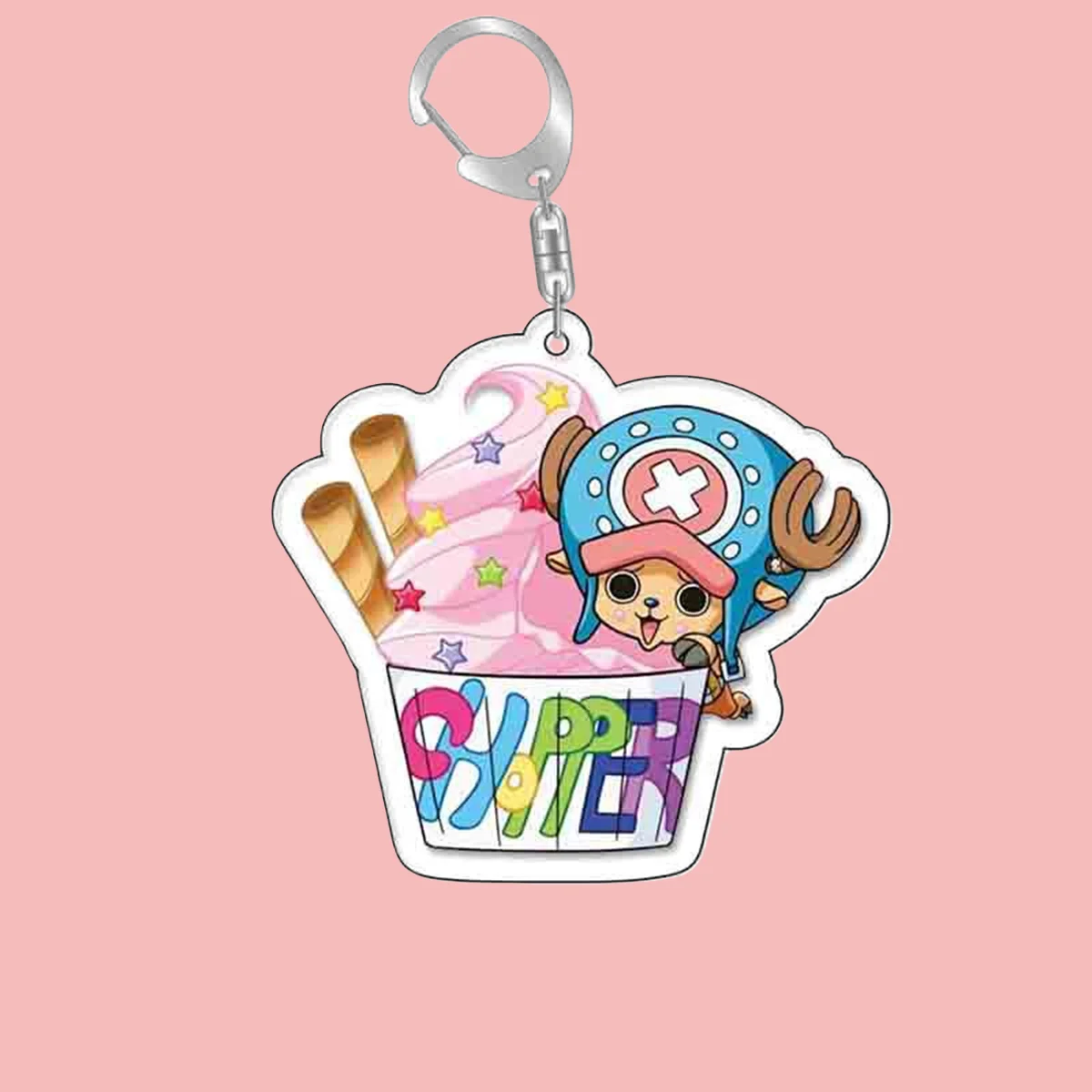 애니메이션 상품 아크릴 키체인, 귀여운 Y2K 루피 조로 키체인, 가방 키, 자동차 키 가방, 배낭 컬렉션 디스플레이 액세서리