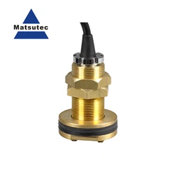 A-TD25-T Boat Transducer Fishfinder 6Pin Bronze Depth Transducer with Temperature For ONWA KM-8C KM-8M KM-12M KM-12X