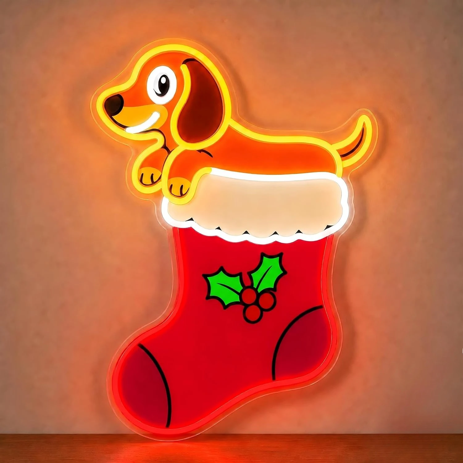 Lighting Christmas Decor - Christmas Stocking LED Neon Sign USB