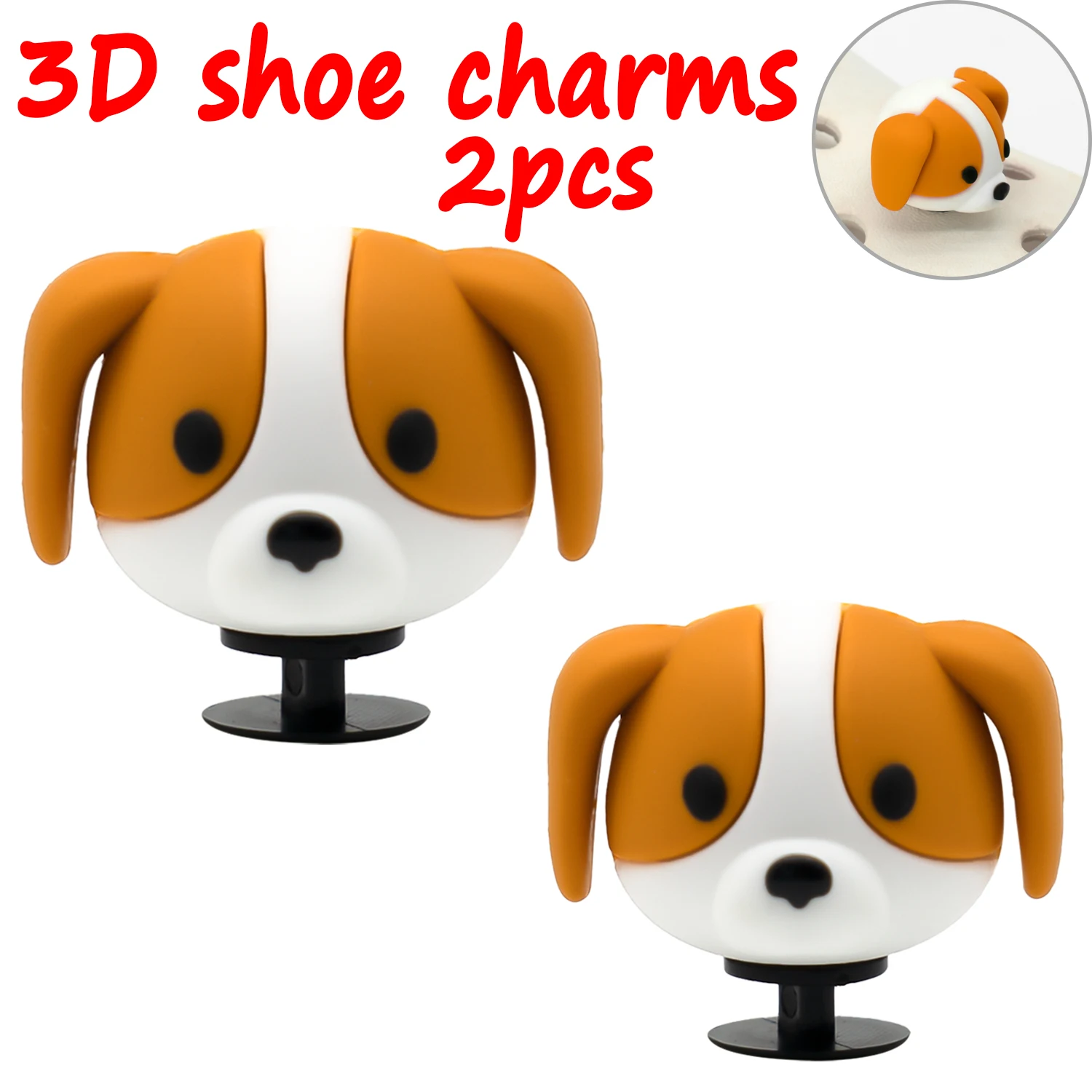 2 Stück 3D niedliche Tier-Schuhanhänger, Ente, Biene, Dinosaurier, Hund, Schuhdekorationen, Panda, Kuh, Anstecknadeln für Mädchen, Jungen, Kinder, Geschenke, Clog-Schnalle – Detail 21