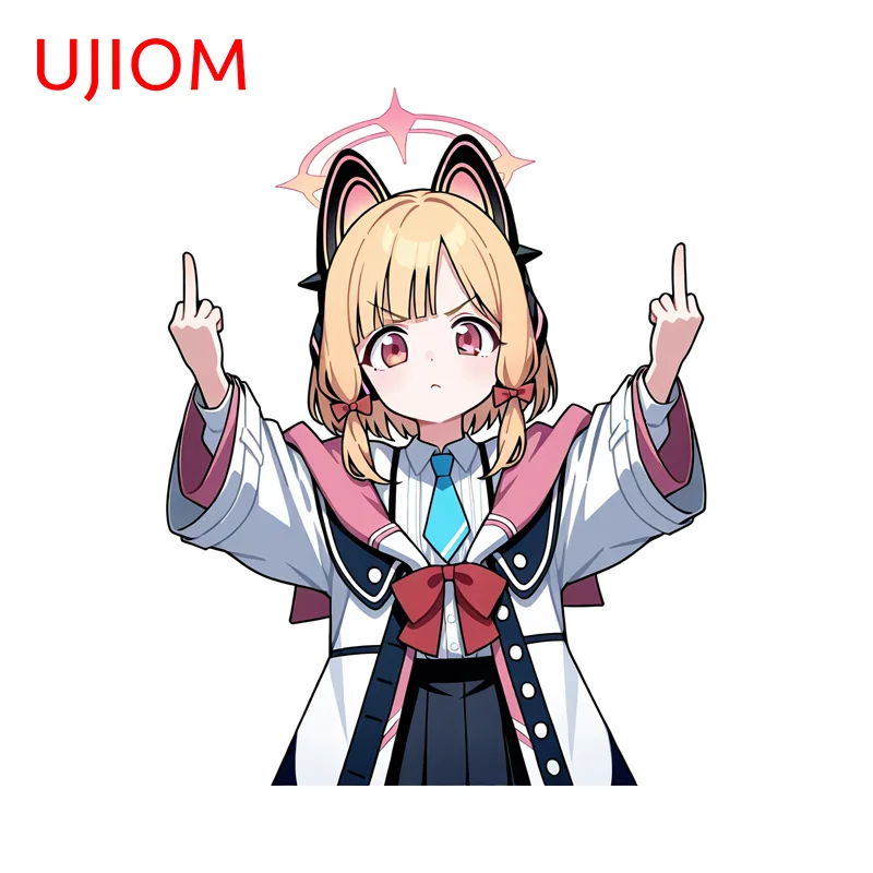 UJIOM Saiba Momoi Midori Blue Archive Cute Wall Sticker Amusing Cartoon Loli Graphics Decals Creative Art DIY Home Wallpapers