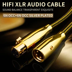 YYTCG kabel Hifi XLR o wysokiej czystości OCC OFC czysta miedź XLR męski na żeński kabel audio do miksera mikrofonowego