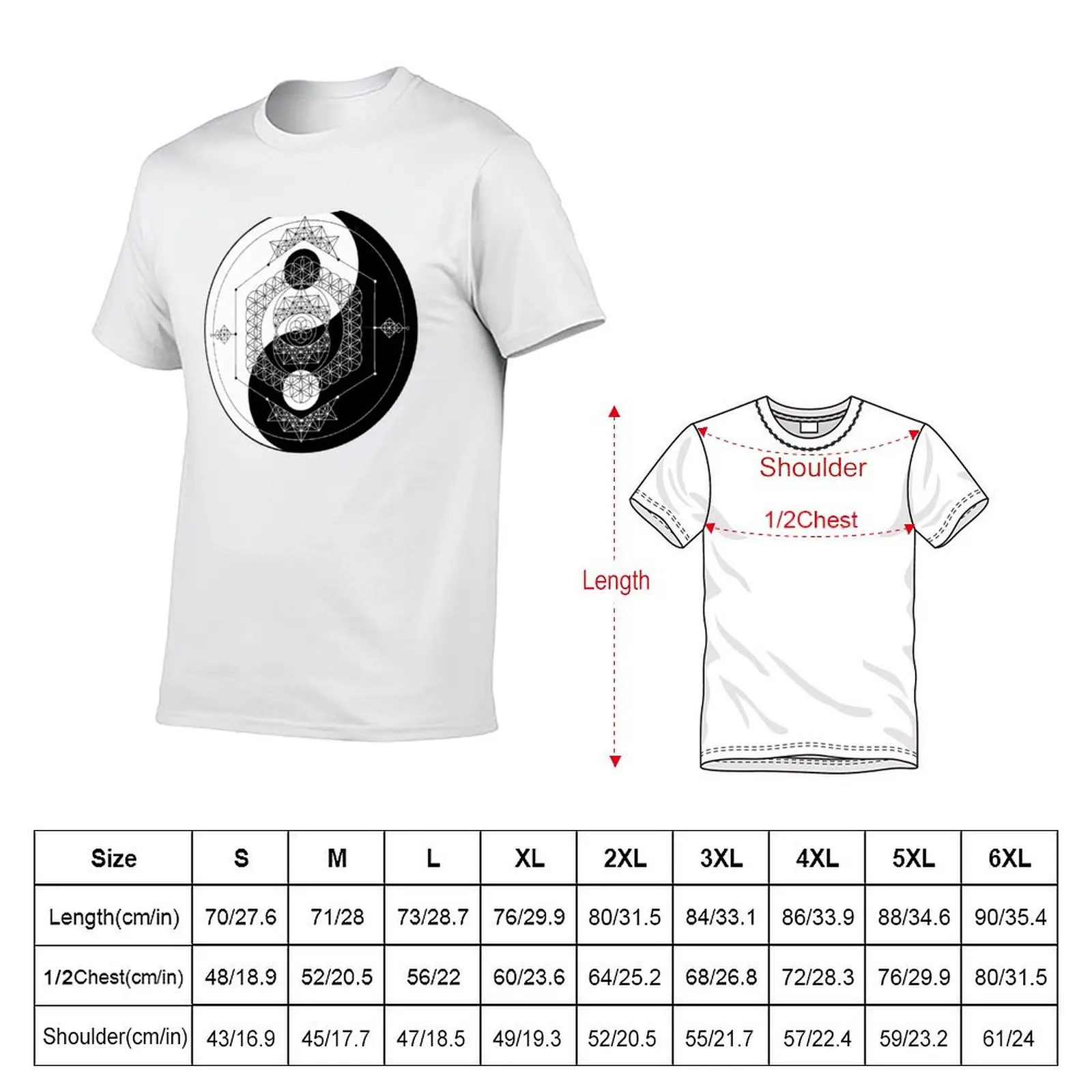 man shirts t Yin man for Mandala Sacred shirts t T-Shirt Yang funny graphic Geometry graphic