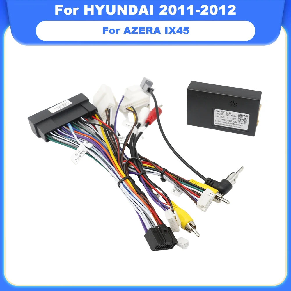 

16-контактный жгут Canbus Box декодер для HYUNDAI 2011-2012 AZERA IX45 HIGH-XP Android радио кабель адаптер