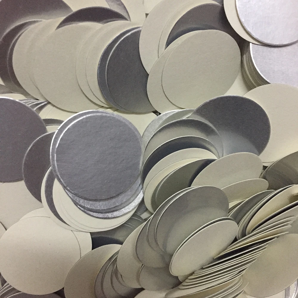 500 sztuk uszczelka z folii aluminiowej do plastikowych butelek indukcyjne uszczelki uszczelki indukcyjne do PET słoiki pojemnik szczelny Liner