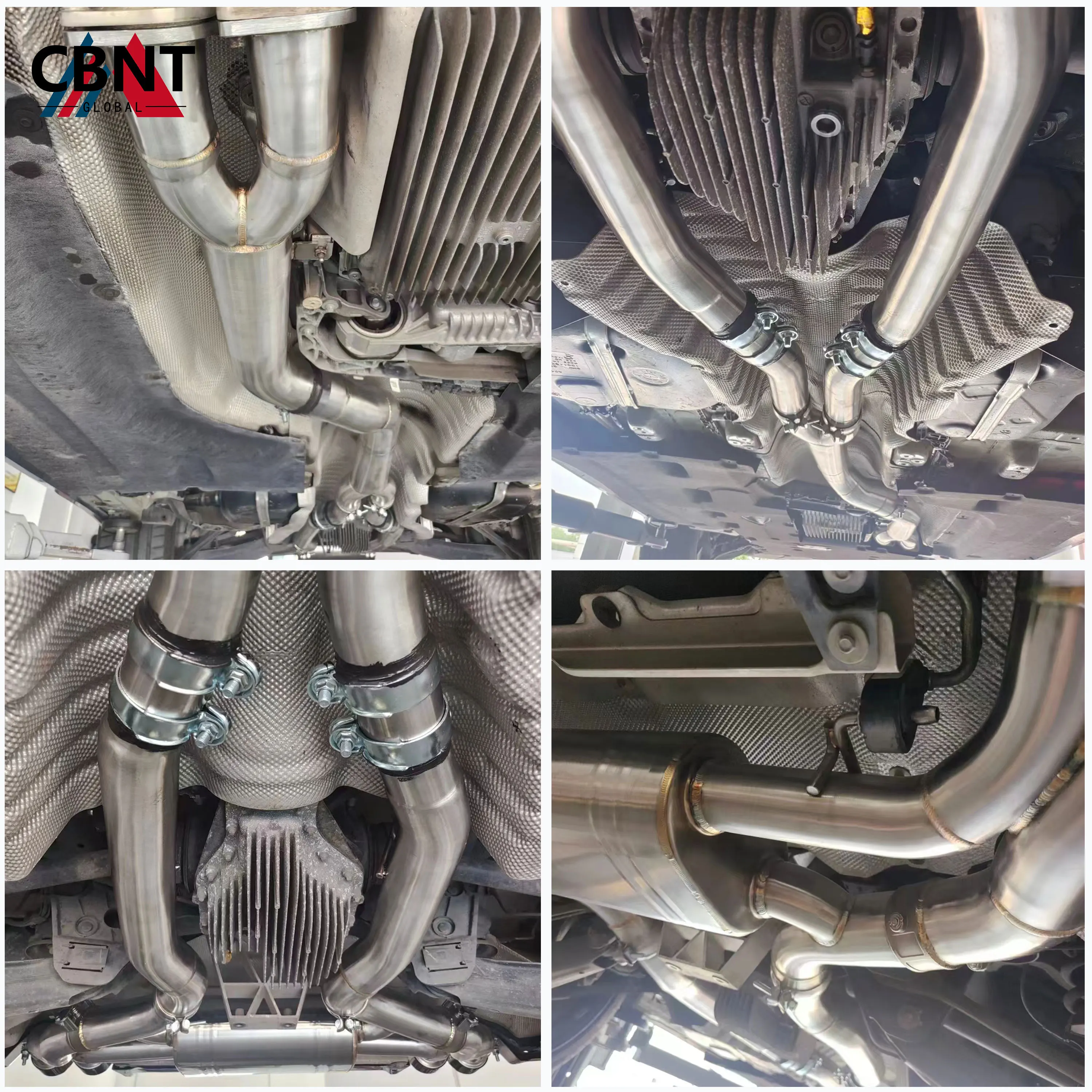 CBNT Valved Exhaust Catback for BMW X3M F97 X4M F98 3.0T 2019-2023 Single Mid Pipe 3.5inches Exhaust-pipe with Valve Muffler