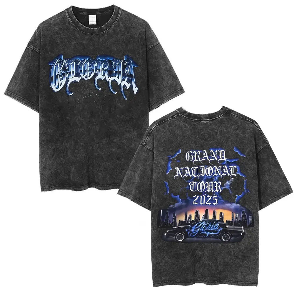 

Gloria Queen Rock Band T-shirt Vintage Tour 2025 Graphic Streetwear Black Cotton Tee for Men 2026 Summer