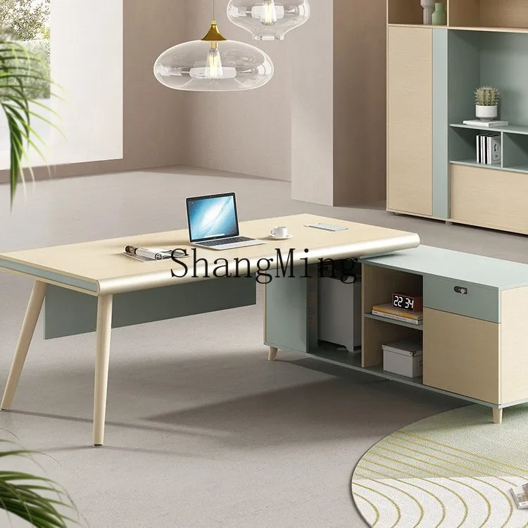 SM 책상 심플 모던 고급스러운 분위기의 테이블과 의자 조합 세트 감독자 관리자 사무실용