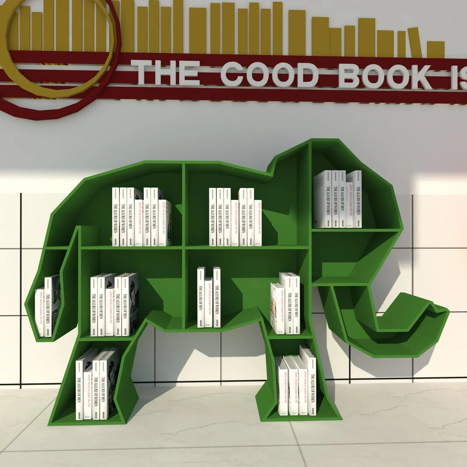 

Iron creative animal shape bookshelf