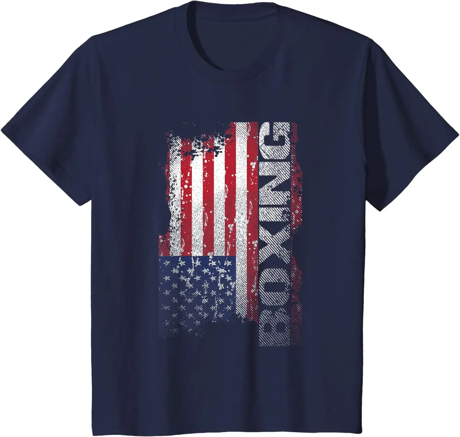 USA Flag Boxing T-Shirt, Boxer Tee Gift Fashion Boxing Summer Cotton O-neck Shirt