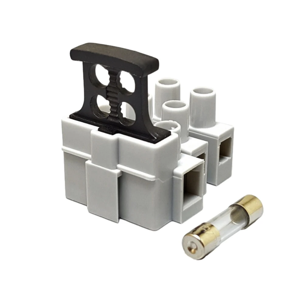 FT06 Fuse Terminal Block 1W/2W/3W/4W/5W 450V 15A PA66 UL94V-2 Shell Fire Retardant Fuse Tube Terminal for 0.75mm2-2.5mm2 Cable