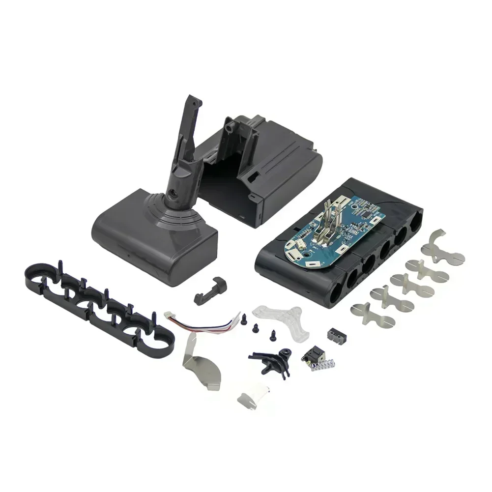 DIY 회로 기판 PCB 배터리 플라스틱 케이스, 다이슨 V8 진공 청소기 교체 호환, 6*21700 배터리 셀