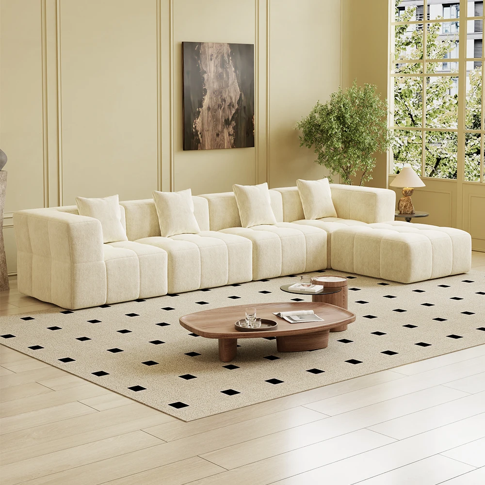 Modular Living Room Compression couch Vacuum Corner Sponge  Compression Modern Design Boneless Compression Sofa