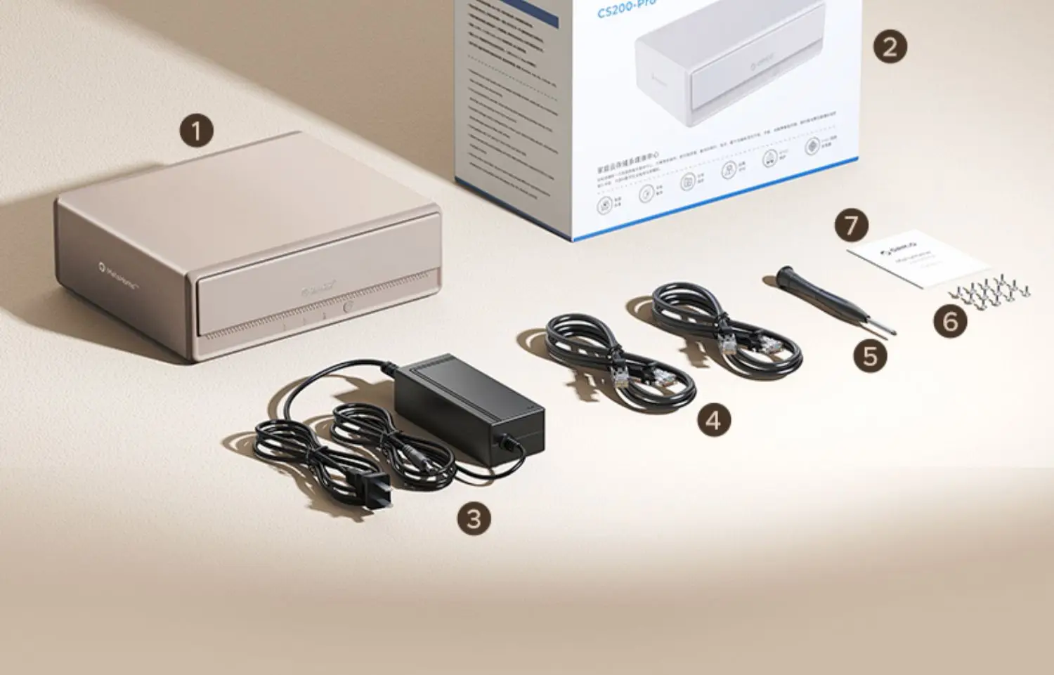 Personal cloud CS200 four-bit NAS home network storage server mass data storage intelligent AI photo album online