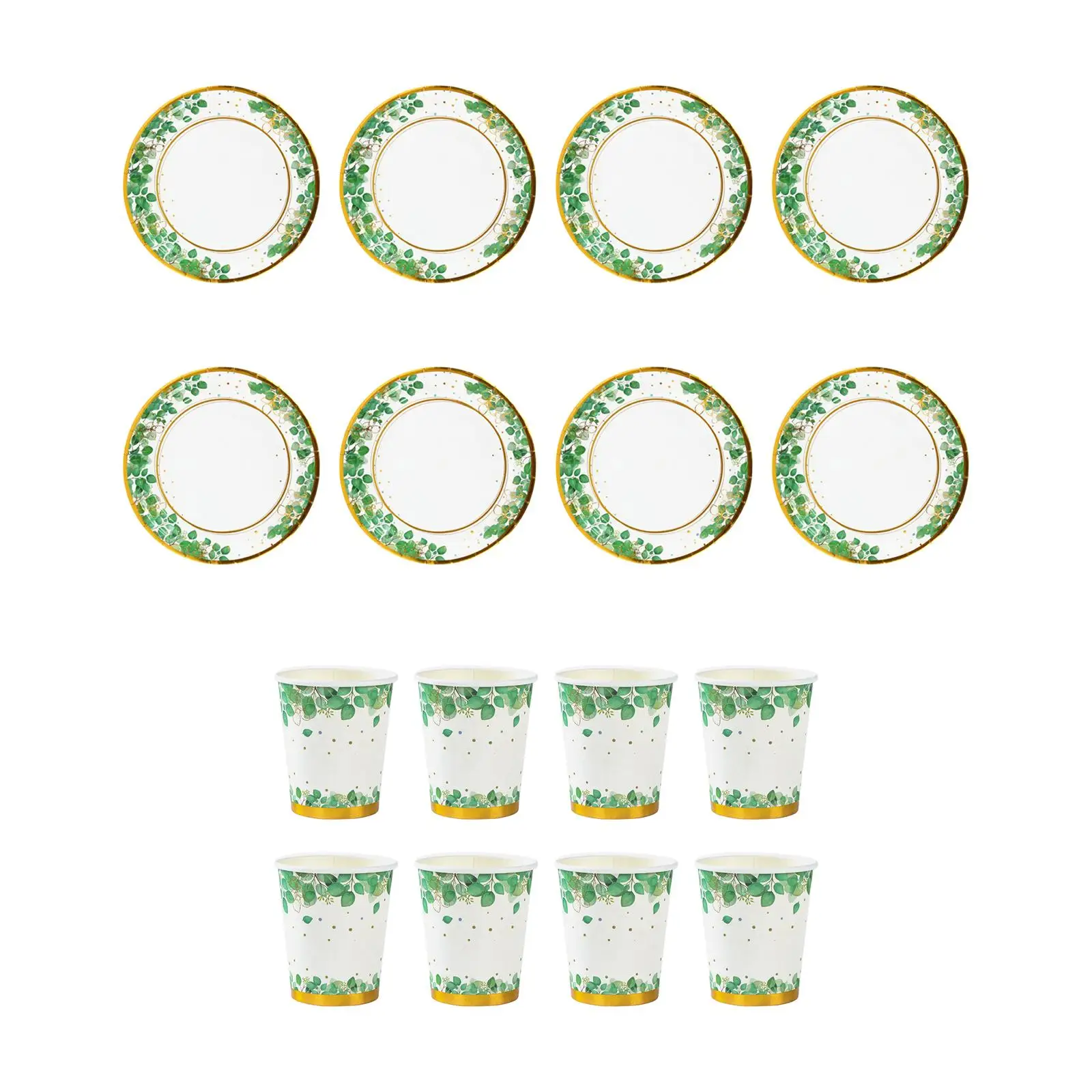 Paper Plates Party Plates Dinner Plates Sage Green Theme for Graduation Ceremony Birthday Picnic Thanksgiving Bachelor Party