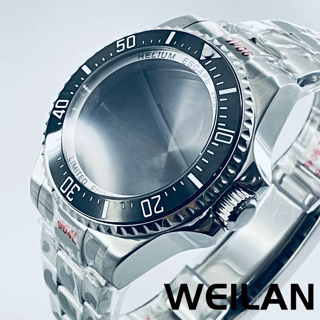 أجزاء حافظة ساعة كريستال ياقوتية مقاومة للماء 44 ملم SEA Big DEEP Homage، متوافقة مع NH34، NH35، NH36، NH38، NH70، وNH72