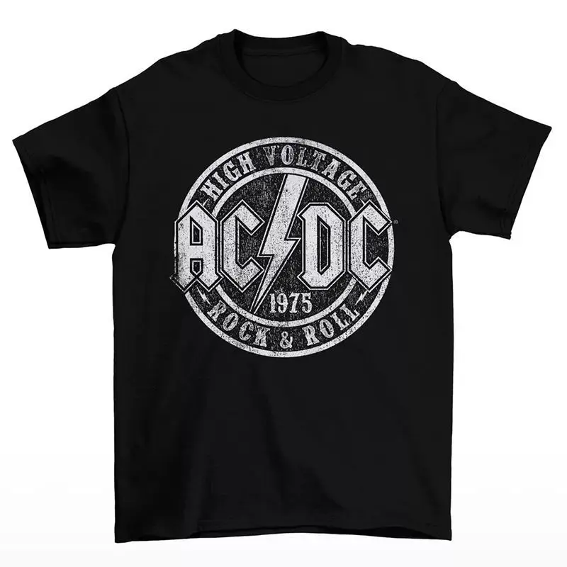 2025 nouveau AC/DC T-shirt hommes femmes coton t-shirts Hip Hop Rock à manches courtes marque hommes T-shirt de haute qualité été hauts Streetwear