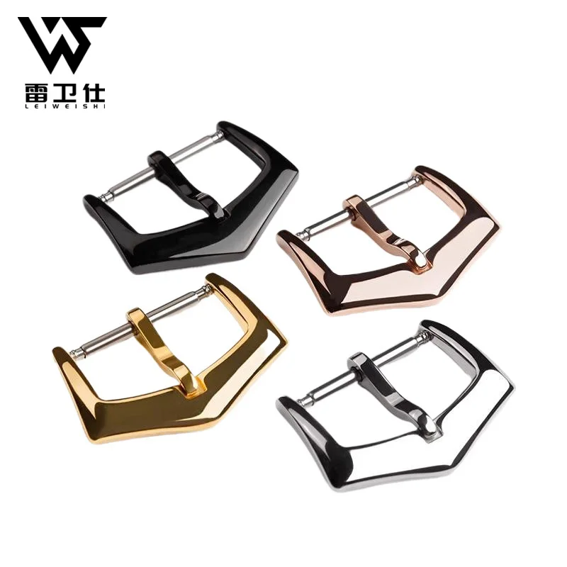 Ремешок для часов из нержавеющей стали 16 мм 18 мм, пряжка для женщин и мужчин, серебристый, однотонный металлический ремешок для часов, аксессуары для ремешка из полипропилена