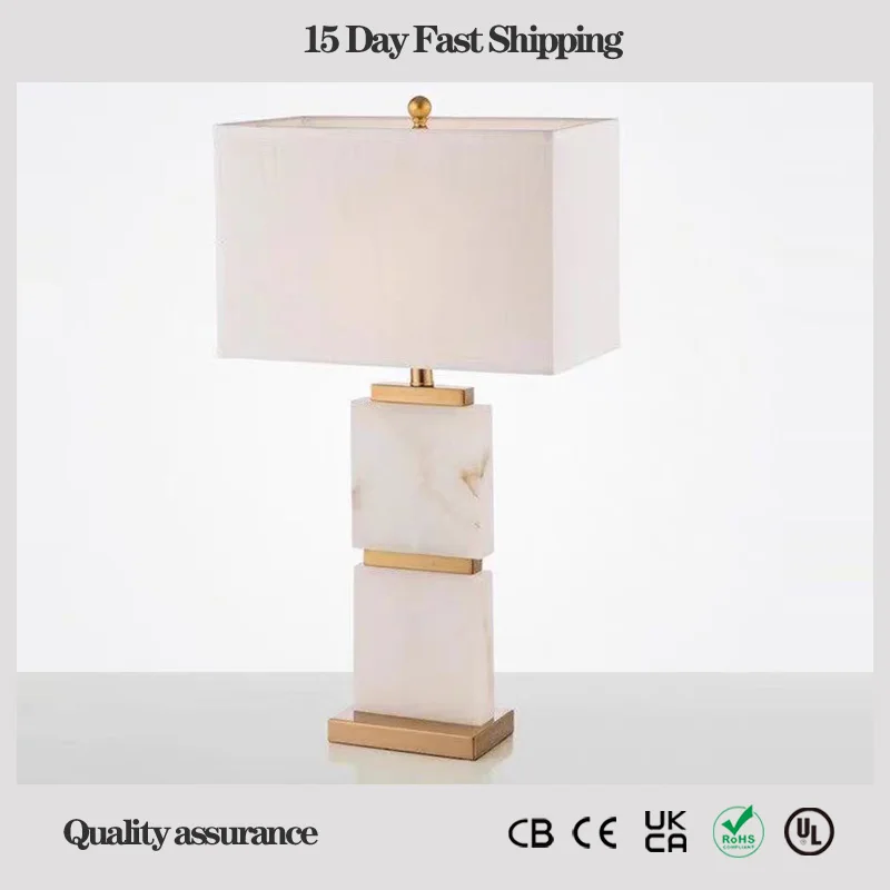 modern hotel lamp light luxury lamp led bedside marble table lamp cheap lighting with desk natural alabaster light