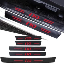 Car Stickers for Hyundai i10 Rear Trunk Bumper Protector Plate Front Door Threshold Sill Anti Scratch Trim Decals Accessories