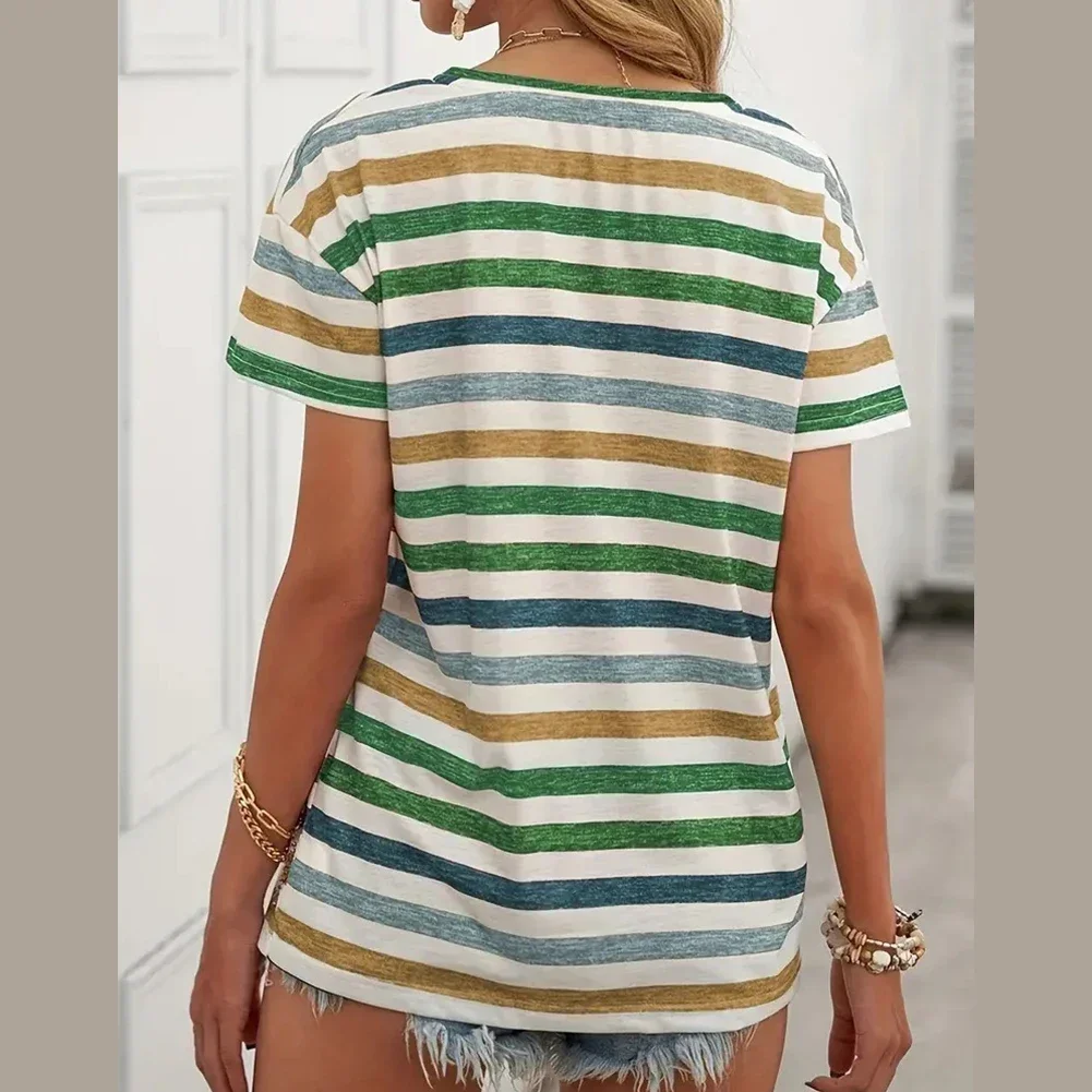 Breathable Top Casual Round-neck Daily Leisure Suitable For Spring Suitable For Summer Daily Wear Light Elasticity