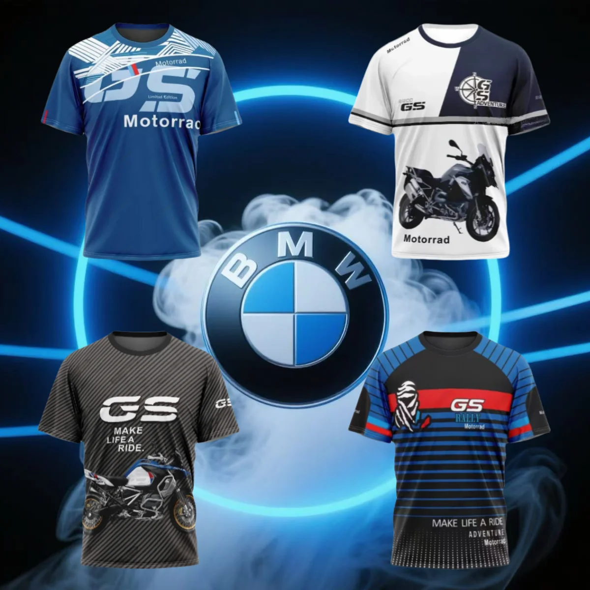 

2025 Summer BMW Racing Men's Quick-Drying GS Short Sleeve T-Shirt Motorcycle Comfortable Breathable Lovers Casual Fashion Loose
