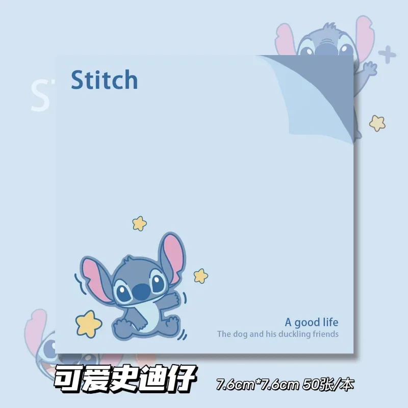 Disney Cute Lilo Stitch Sticky Note Paper Student Message Sticker Cartoon Memo Pad Scrapbooking School Label Stationery Gifts