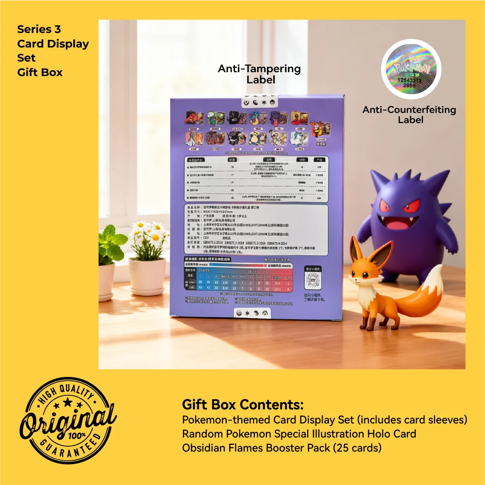 Tarjetas de juego coleccionables originales de Pokémon Scarlet & Violet Gem Pack Vol.2.0 y colección 151 Vol.3.0 Gengar ​   Caja de regalo con juego de exhibición de tarjetas