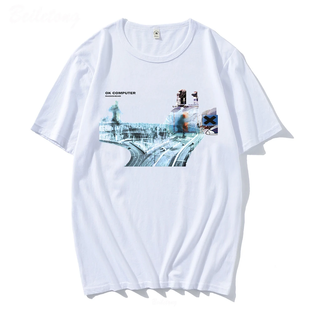Radiohead T Shirt 2022 Men Hip Hop T Shirt Band Rock Music 100 Cotton Album Tops Streetwear Tees Prints Men/Women Clothing