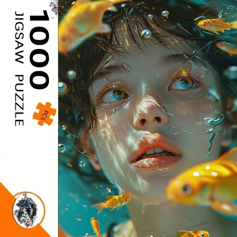 quebra-cabeca-de-500-pecas-retrato-surreal-de-peixe-dourado-subaquatico-arte-aquatica-onirica-para-alivio-do-estresse-e-decoracao-de-casa-presente