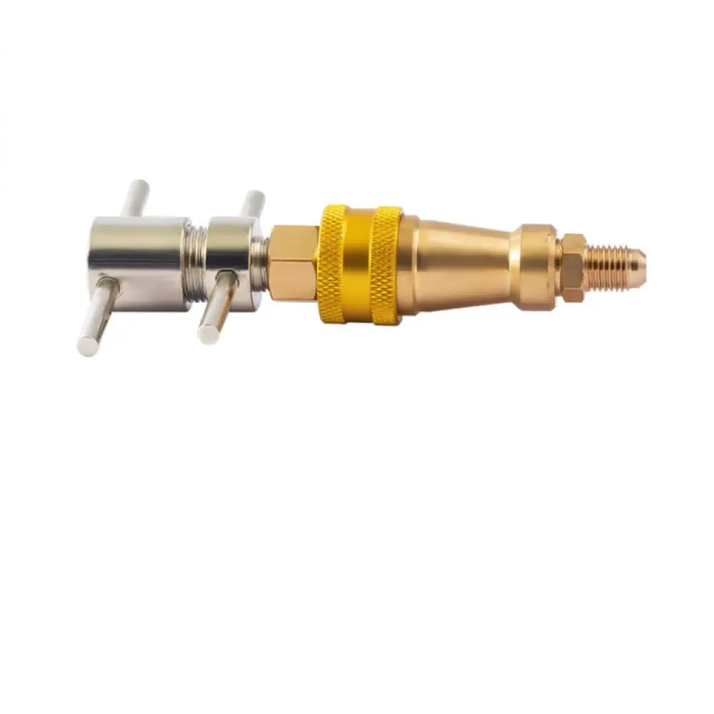 hvacシステム用-冷媒充填用銅製クイックカップラー。ムリニュ冷蔵庫の配管清掃・メンテナンス用ユーティリティツール。