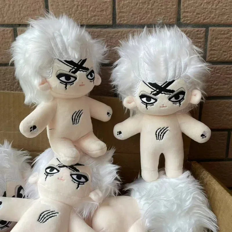 Anime relleno Dr. Stone: Science Future figura Dr. Xeno 20cm vestir muñecas de algodón coleccionables marionetas de peluche juguetes para niños regalos