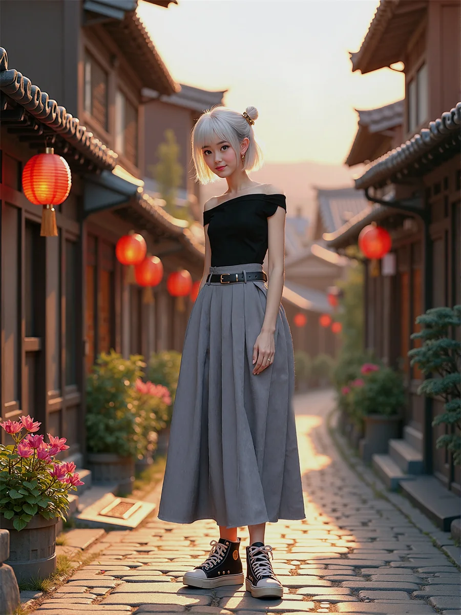 

Pleated Floor-Length Skirts Elegant Women Clothes Fall Jacquard Pencil Cocktail Vintage Girl Textured Pattern Embroidered Casual