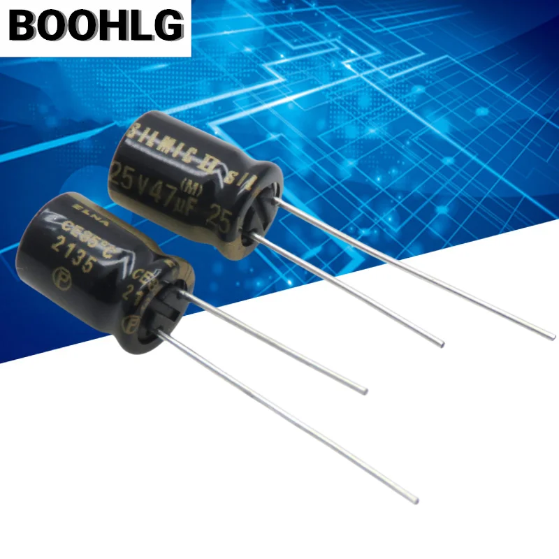 5PCS 47UF 25V capacitor 25V 47UF 8X12 SILMIC II copper pin RFS brown god