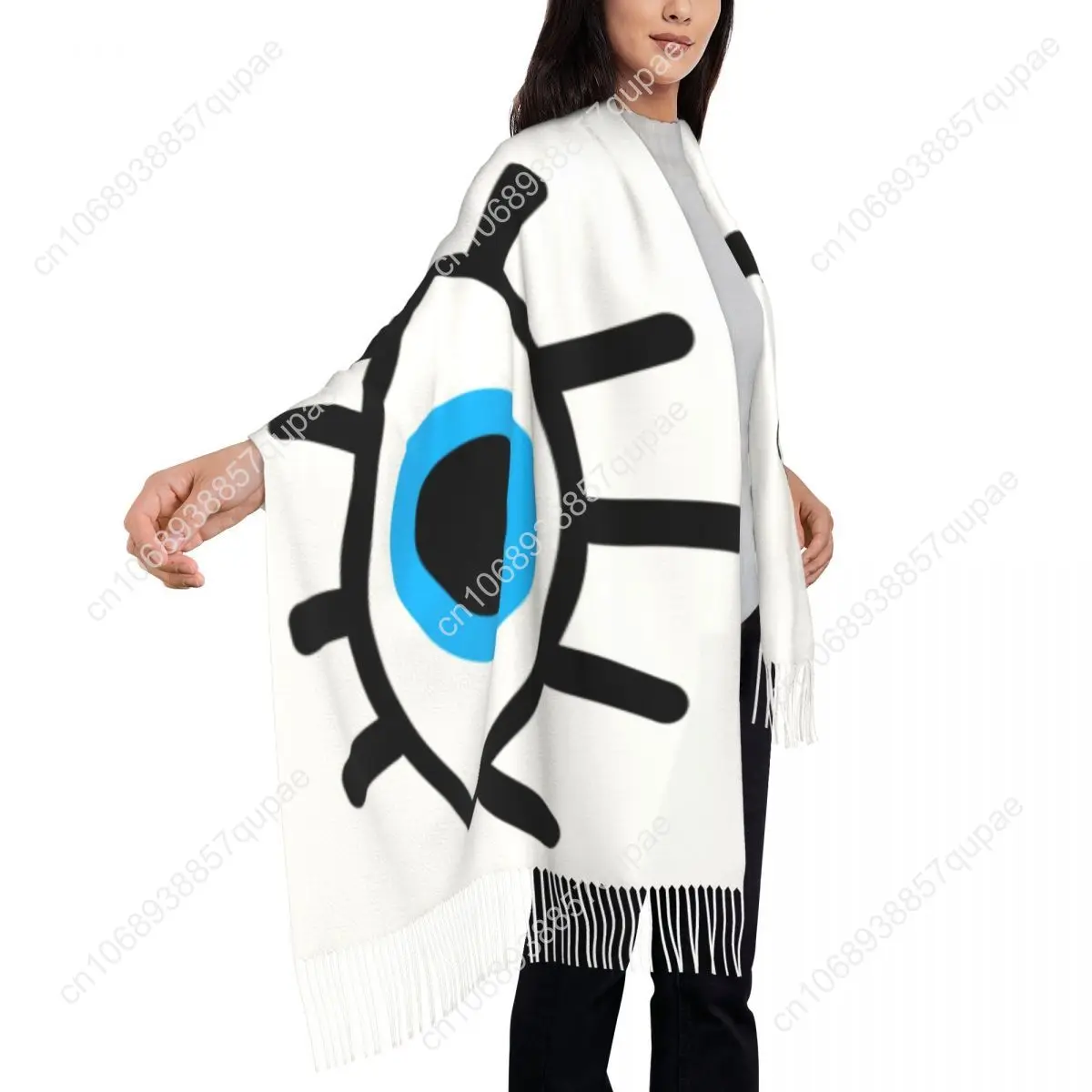 Magic Eyes Charm Scarf Women Fashion Winter Fall Shawl Wraps Black Evil Eye Amulet Boho Pattern Tassel Wraps
