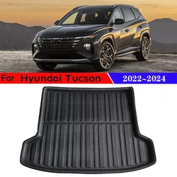 Trunk Mats 3D EVA Material for Hyundai Tucson 2023 Accessories NX4 LWB 2024 2022 Car Rear Cargo Tray Trunk Rear Pads Accessories