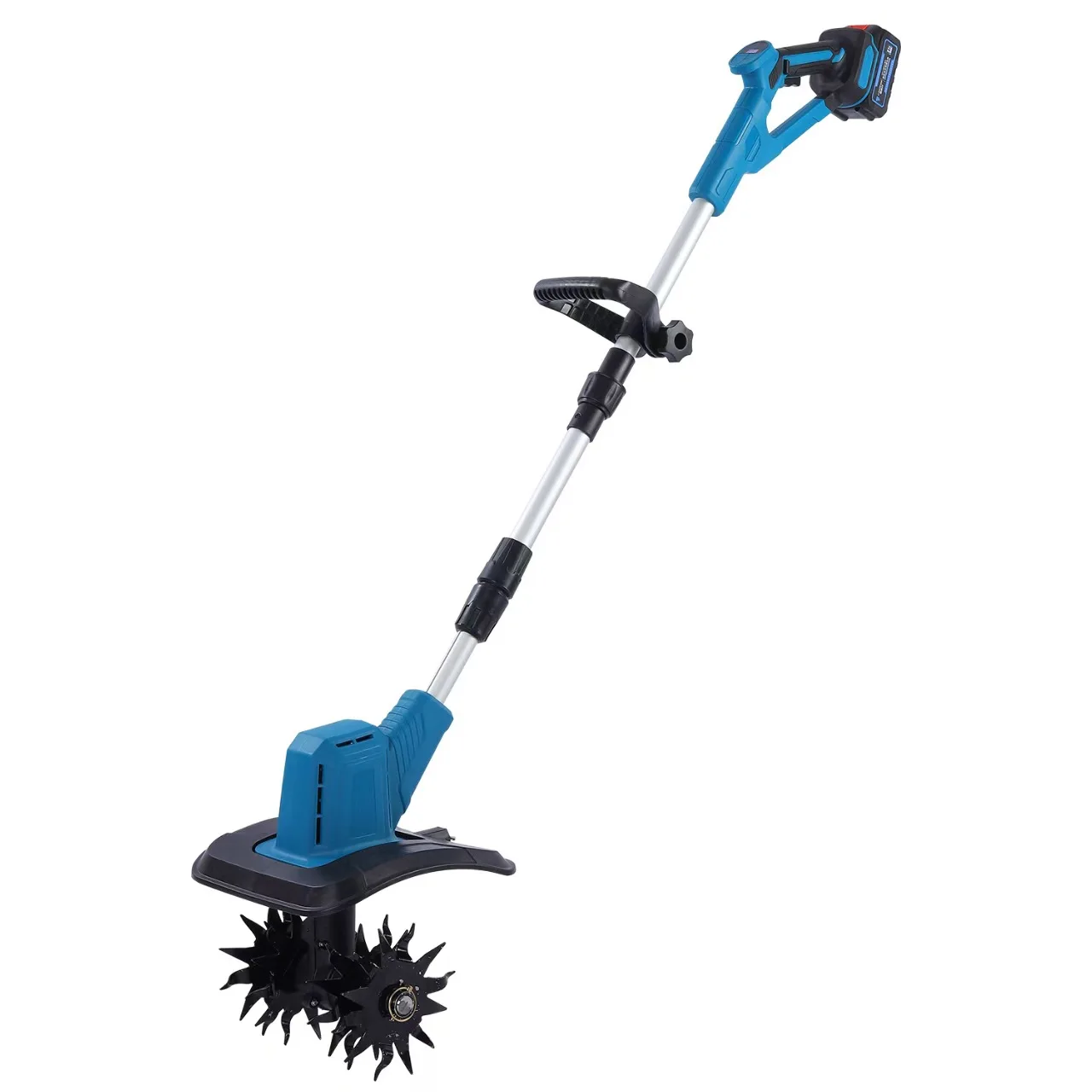 New digital display lithium battery micro-tiller, scarifier, agricultural tiller, small household electric hoe rotary tiller