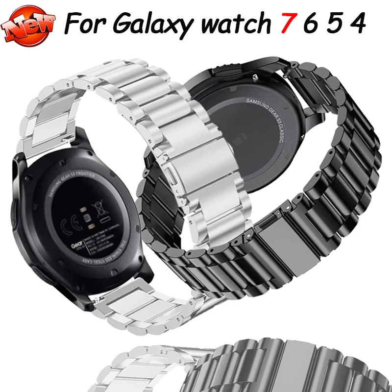 Metal strap For Samsung Galaxy watch 7 6 5 4 Gear S3 Amazfit GTR GTS Seamless bracelet wristband For Huawei watch GT5/5pro strap