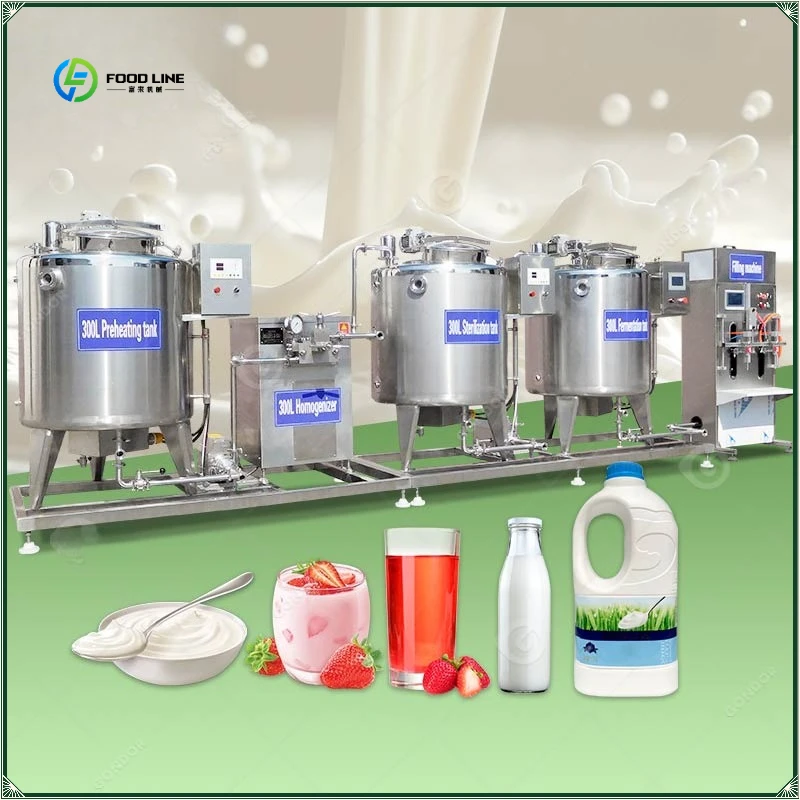Process Equipment Manufacture Uht Cow Cheese and Dairy Maker Yogurt Complete Production Line FL Customized