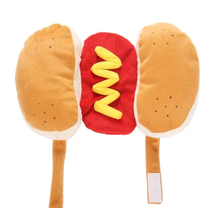 Pet Dress Up Costume Hot Dog Shaped Dachshund Sausage Adjustable Clothes Funny Warmer for Puppy Cat  Supplies