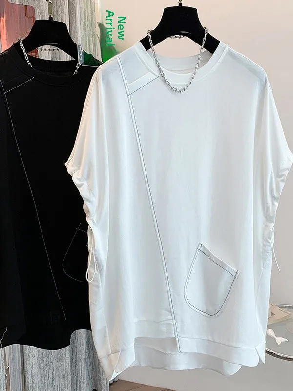 

Новая летняя свободная повседневная футболка Batwing Sve для похудения больших размеров ort Sve Универсальная хлопковая круглая футболка Ne Regular Length