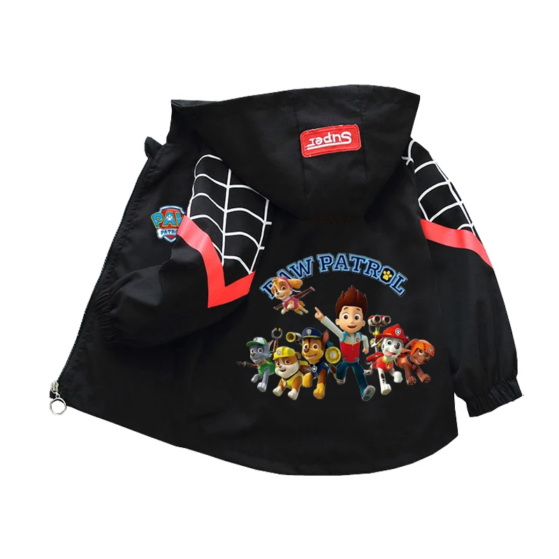 PAW Patrol Hooded Jackets Girls Boys 2024 Spring Autumn Sports Coats 1-10 Years Children Cartoon Outerwear Kids Casual Clothes