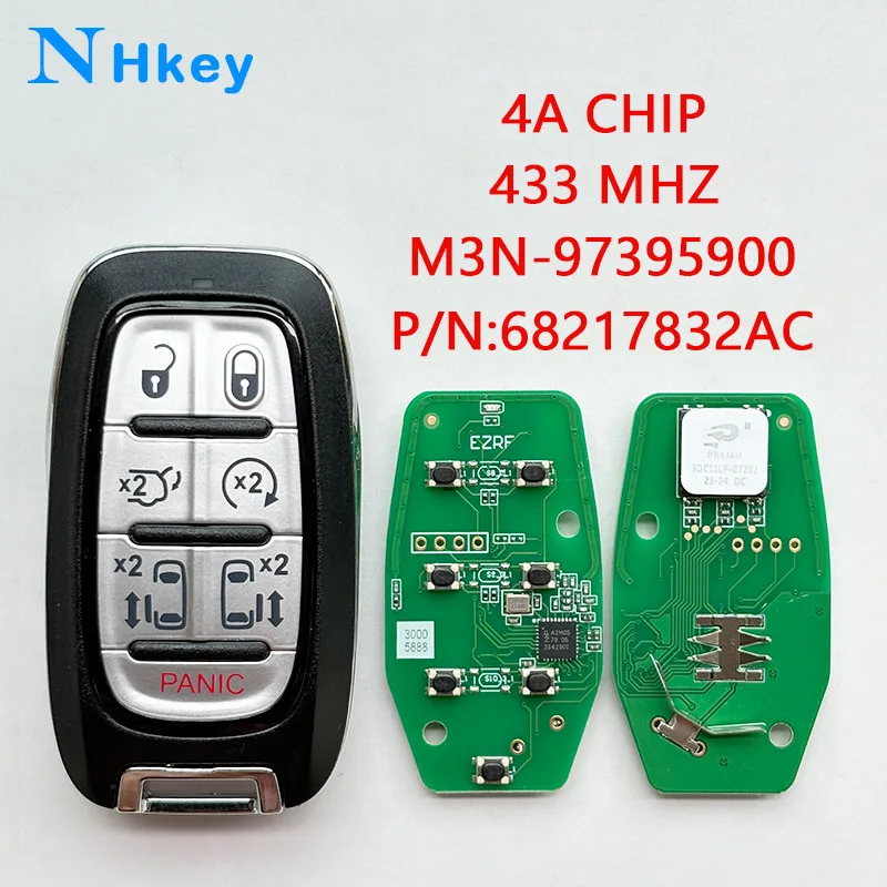 

NH key FCCID:M3N-97395900 For Chyrsler Voyager Pacifica 2017 2018 2019 2020 2021 2022 433MHz 4A Chip Remote Car Key