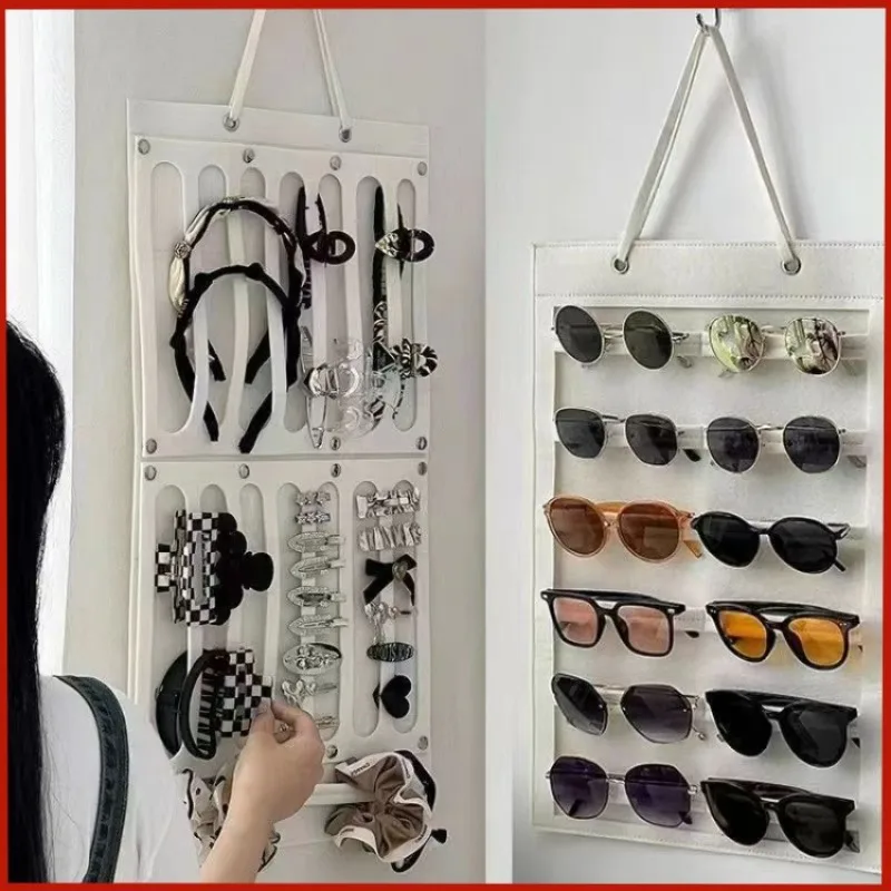 Wandmontierter Haarschmuck-Organizer Haarschleifenhalter Haarklammern Scrunchies Sonnenbrillen Uhren-Display Mädchen Kinderzimmer Deko – Detail 4