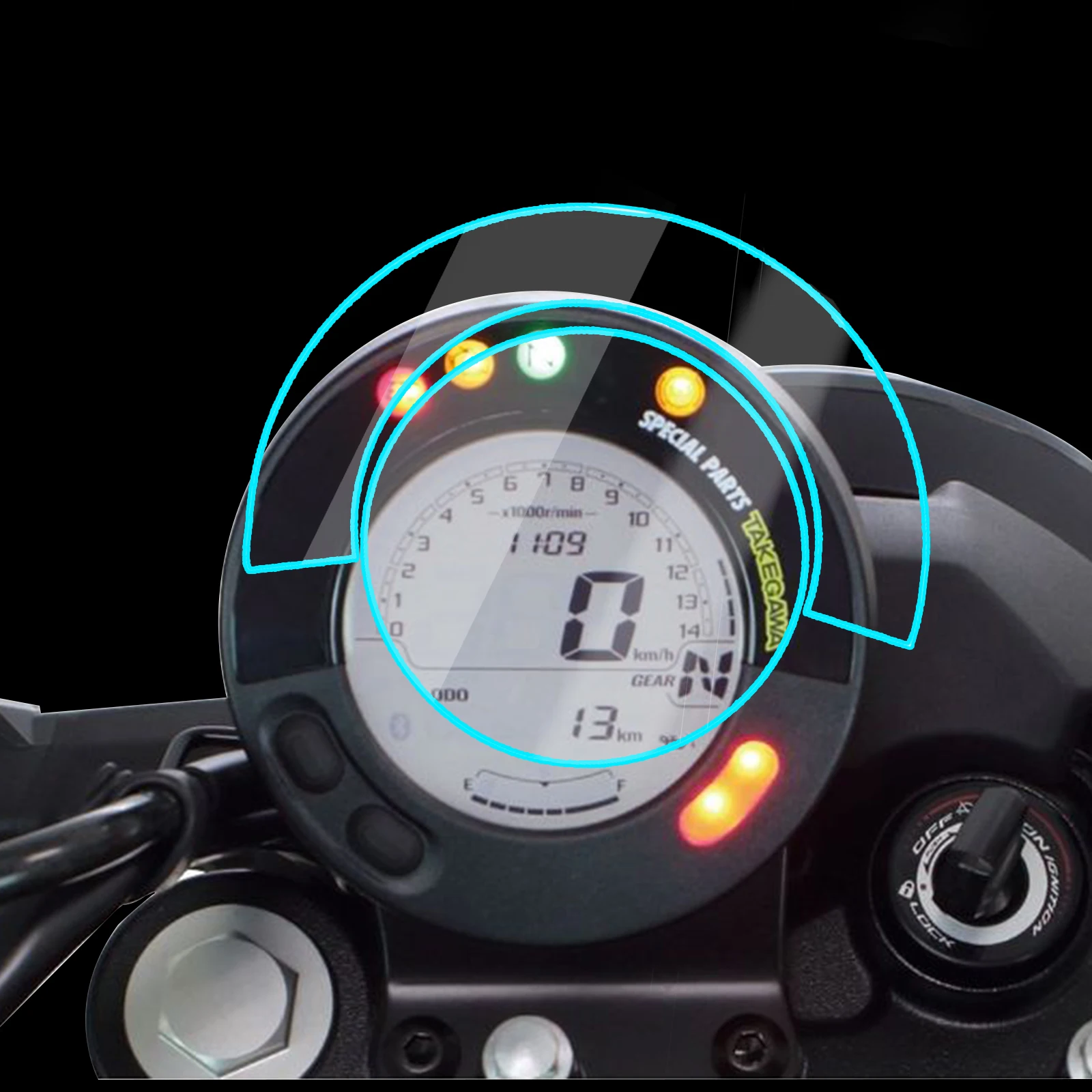 2x Armaturen brett Displays chutz folie Motorrad für Kawasaki Eliminator 450 500 tft LCD Armaturen brett folie kratz feste Schutz folie