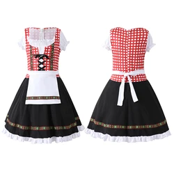 Oktoberfest Beer Kid Girls Costume Traditional German Fraulein Bavarian Dirndl Dress Child
