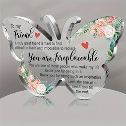 1pc Friends Gifts for Women Friendship Bestie Plaque for Female Best Flower Sister Gift Christmas Birthday Thank You Gift for Wo